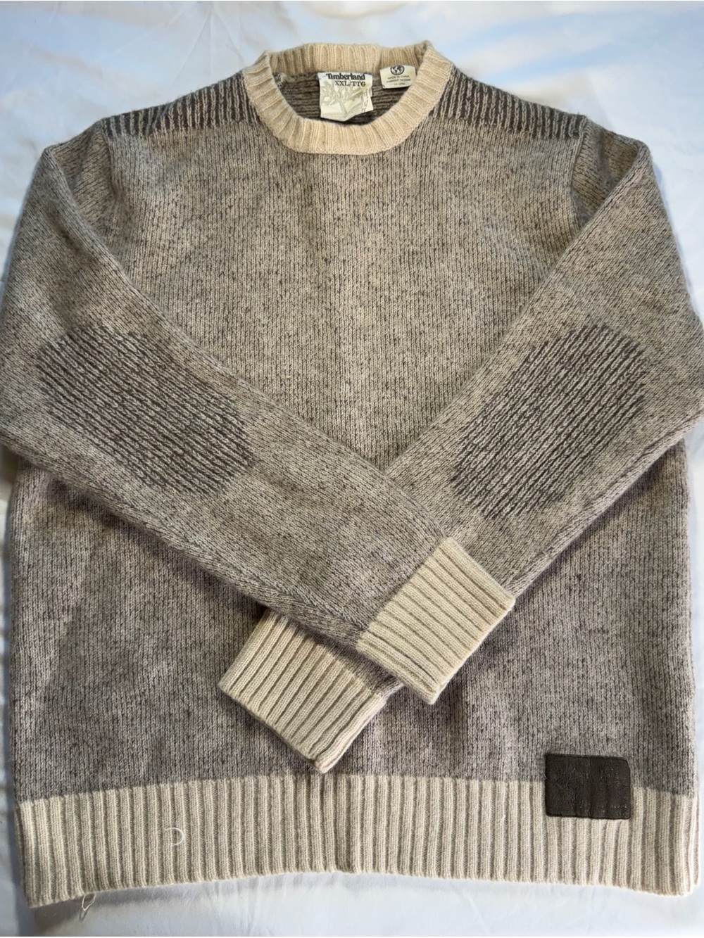Vintage Timberland beige crewneck sweater XXL  see measurements! 014